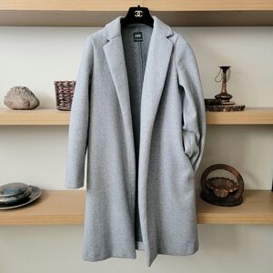 Zara Lapel Collar Coat Gray